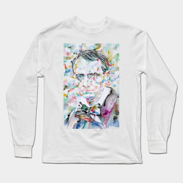 CHARLES BAUDELAIRE - watercolor portrait.1 Long Sleeve T-Shirt by lautir